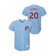 Maglia Baseball Bambino Philadelphia Phillies Mike Schmidt Cooperstown Collection Road Blu