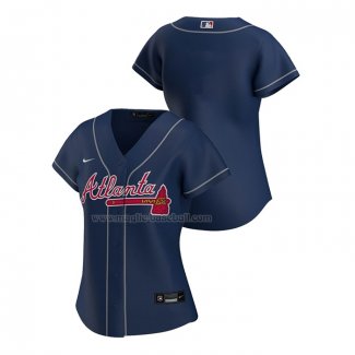 Maglia Baseball Donna Atlanta Braves Replica Alternato 2020 Blu