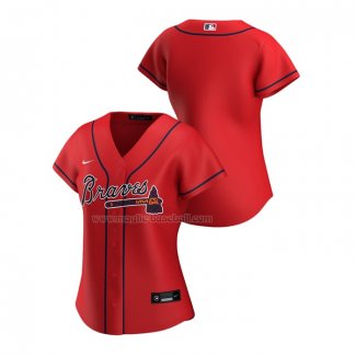 Maglia Baseball Donna Atlanta Braves Replica Alternato 2020 Rosso