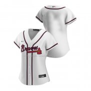 Maglia Baseball Donna Atlanta Braves Replica Home 2020 Bianco