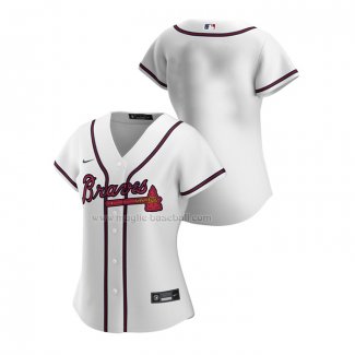 Maglia Baseball Donna Atlanta Braves Replica Home 2020 Bianco