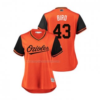 Maglia Baseball Donna Baltimore Orioles Mike Wright JR. 2018 Llws Players Weekend Bird Arancione