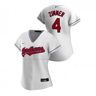 Maglia Baseball Donna Cleveland Guardians Bradley Zimmer Replica Home 2020 Bianco