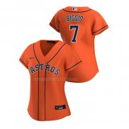 Maglia Baseball Donna Houston Astros Craig Biggio Replica Alternato 2020 Arancione