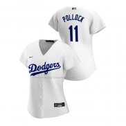 Maglia Baseball Donna Los Angeles Dodgers A.J. Pollock Replica Home 2020 Bianco