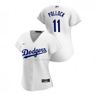 Maglia Baseball Donna Los Angeles Dodgers A.J. Pollock Replica Home 2020 Bianco