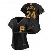 Maglia Baseball Donna Pittsburgh Pirates Chris Archer Replica Alternato 2020 Nero