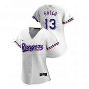 Maglia Baseball Donna Texas Rangers Joey Gallo Replica Home 2020 Bianco