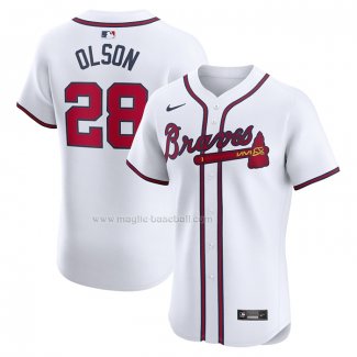 Maglia Baseball Uomo Atlanta Braves Matt Olson Home Elite Bianco