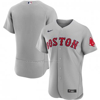 Maglia Baseball Uomo Boston Red Sox Road Autentico Grigio