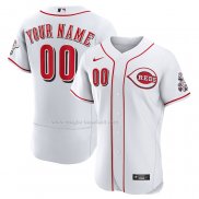 Maglia Baseball Uomo Cincinnati Reds Home Autentico Personalizzate Bianco