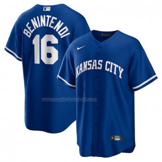 Maglia Baseball Uomo Kansas City Royals Andrew Benintendi Replica Alternato Blu