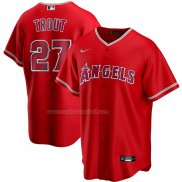 Maglia Baseball Uomo Los Angeles Angels Mike Trout Alternato Replica Rosso