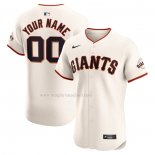 Maglia Baseball Uomo San Francisco Giants Home Elite Personalizzate Crema