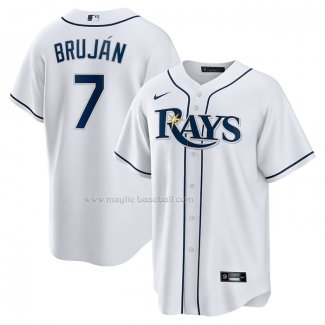 Maglia Baseball Uomo Tampa Bay Rays Vidal Brujan Home Replica Bianco