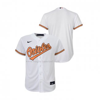 Maglia Baseball Bambino Baltimore Orioles Replica Home Bianco