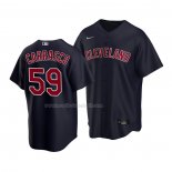 Maglia Baseball Bambino Cleveland Guardians Carlos Carrasco Replica Alternato 2020 Blu