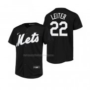 Maglia Baseball Bambino New York Mets Al Leiter Replica Nero