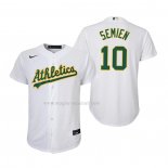 Maglia Baseball Bambino Oakland Athletics Marcus Semien Replica Home Bianco