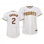 Maglia Baseball Bambino San Diego Padres Trent Grigioham Replica Home Bianco