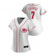 Maglia Baseball Donna Cincinnati Reds Eugenio Suarez Replica Home 2020 Bianco