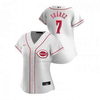 Maglia Baseball Donna Cincinnati Reds Eugenio Suarez Replica Home 2020 Bianco