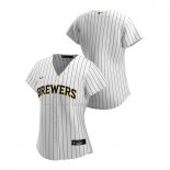 Maglia Baseball Donna Milwaukee Brewers Replica Alternato 2020 Bianco