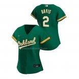 Maglia Baseball Donna Oakland Athletics Khris Davis Replica Alternato 2020 Verde