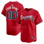 Maglia Baseball Uomo Atlanta Braves Alternato Limited Personalizzate Rosso