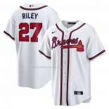 Maglia Baseball Uomo Atlanta Braves Austin Riley Home Replica Bianco