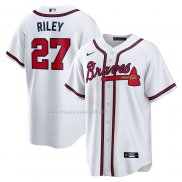 Maglia Baseball Uomo Atlanta Braves Austin Riley Home Replica Bianco