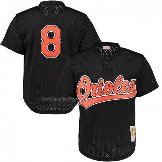 Maglia Baseball Uomo Baltimore Orioles Cal Ripken JR. Mitchell & Ness Cooperstown Mesh Batting Practice Nero