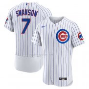 Maglia Baseball Uomo Chicago Cubs Dansby Swanson Home Autentico Bianco