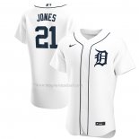 Maglia Baseball Uomo Detroit Tigers Jacoby Jones Home Autentico Bianco