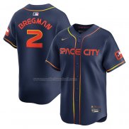 Maglia Baseball Uomo Houston Astros Alex Bregman City Connect Limited Blu