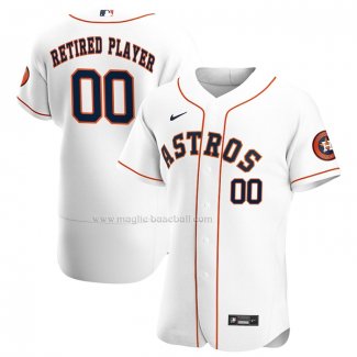 Maglia Baseball Uomo Houston Astros Pick-A-player Retired Roster Home Autentico Bianco