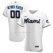 Maglia Baseball Uomo Miami Marlins Pick-A-player Retired Roster Home Autentico Bianco