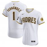 Maglia Baseball Uomo San Diego Padres Tony Fernandez Home Elite Bianco