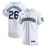 Maglia Baseball Uomo Seattle Mariners Darren Mccaughan Home Elite Bianco