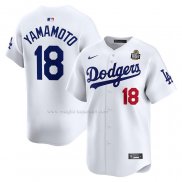 Maglia Baseball Uomo Los Angeles Dodgers Yoshinobu Yamamoto Home Limited Bianco