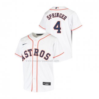 Maglia Baseball Bambino Houston Astros George Springer Replica Home Bianco