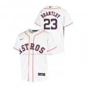 Maglia Baseball Bambino Houston Astros Michael Brantley Replica Home Bianco