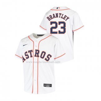 Maglia Baseball Bambino Houston Astros Michael Brantley Replica Home Bianco