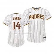 Maglia Baseball Bambino San Diego Padres Emilio Pagan Replica Home Bianco