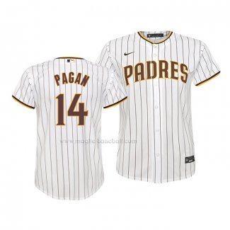 Maglia Baseball Bambino San Diego Padres Emilio Pagan Replica Home Bianco