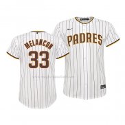 Maglia Baseball Bambino San Diego Padres Mark Melancon Replica Home Bianco