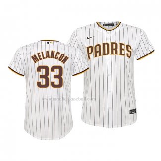 Maglia Baseball Bambino San Diego Padres Mark Melancon Replica Home Bianco