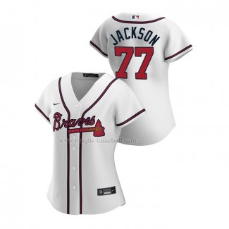 Maglia Baseball Donna Atlanta Braves Luke Jackson Replica Home 2020 Bianco