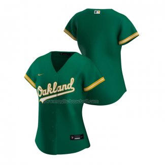 Maglia Baseball Donna Oakland Athletics Replica Alternato 2020 Verde