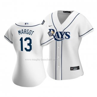 Maglia Baseball Donna Tampa Bay Rays Manuel Margot Home Replica Bianco